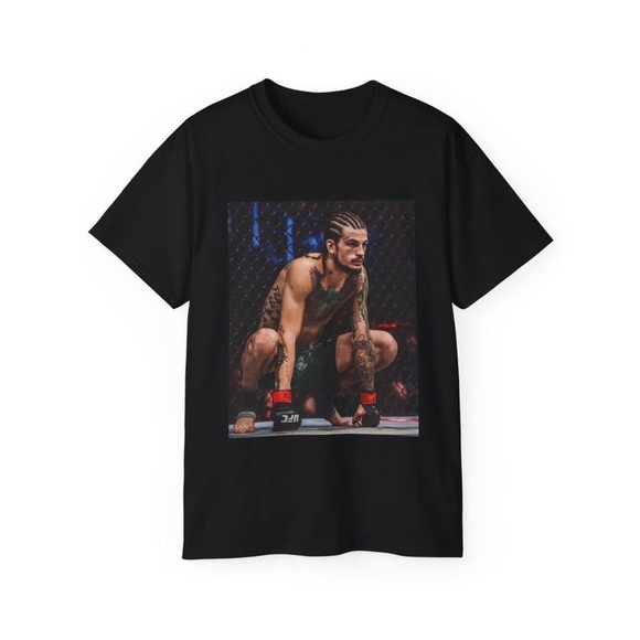 Other - Black Graphic Tee with Fighter Design